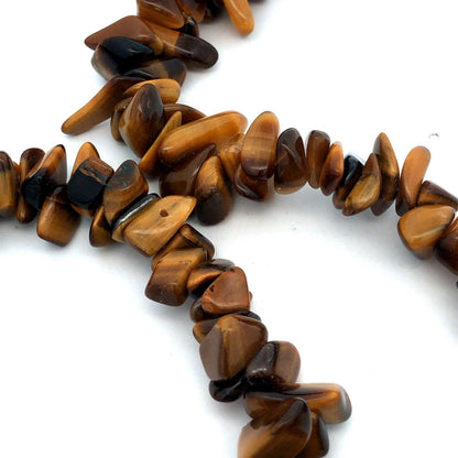 Estate Gold Tone Tiger's Eye Beaded Grounding & Protection Statement Necklace