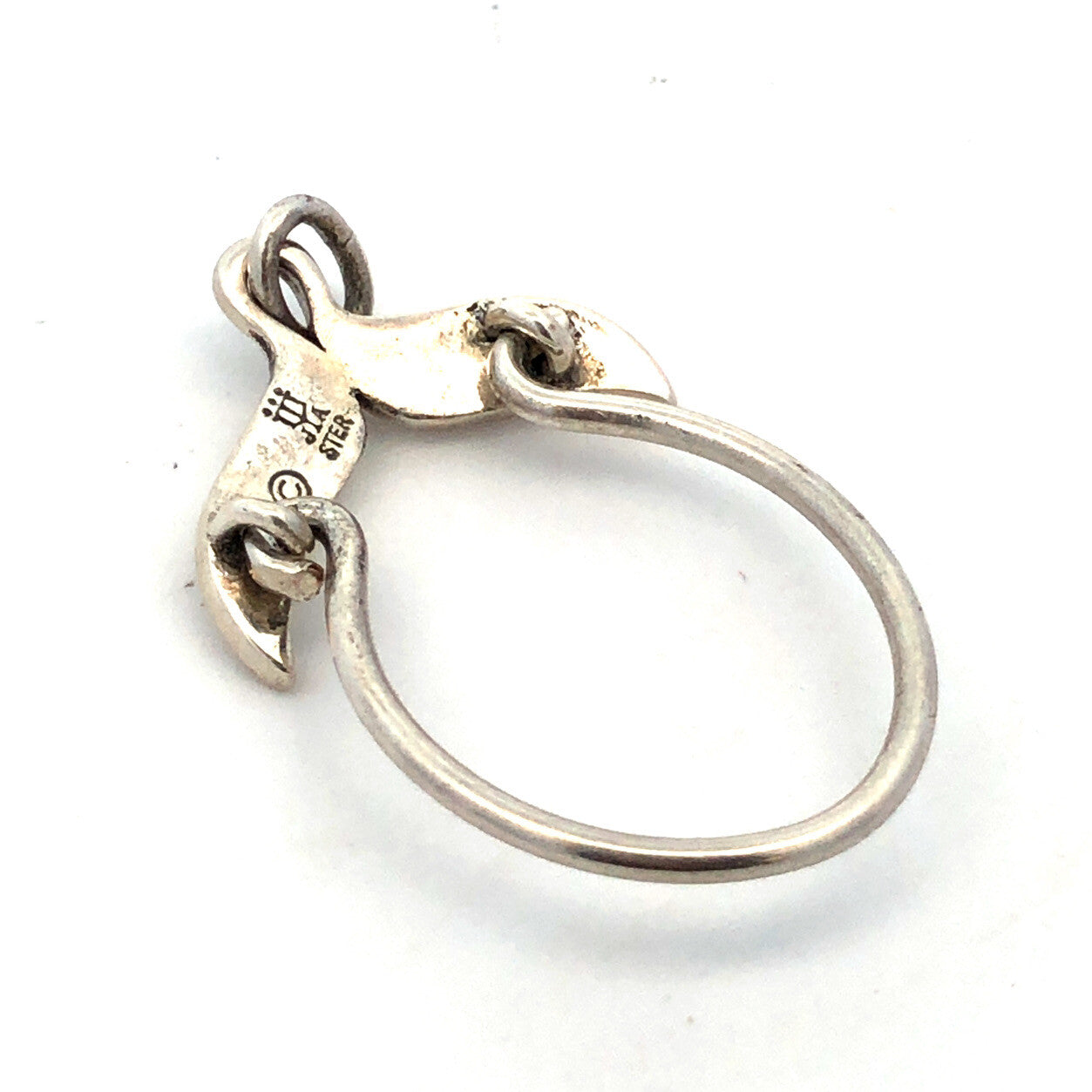 Retired Designer 925 Sterling Silver Whale Tail Charm Holder Pendant