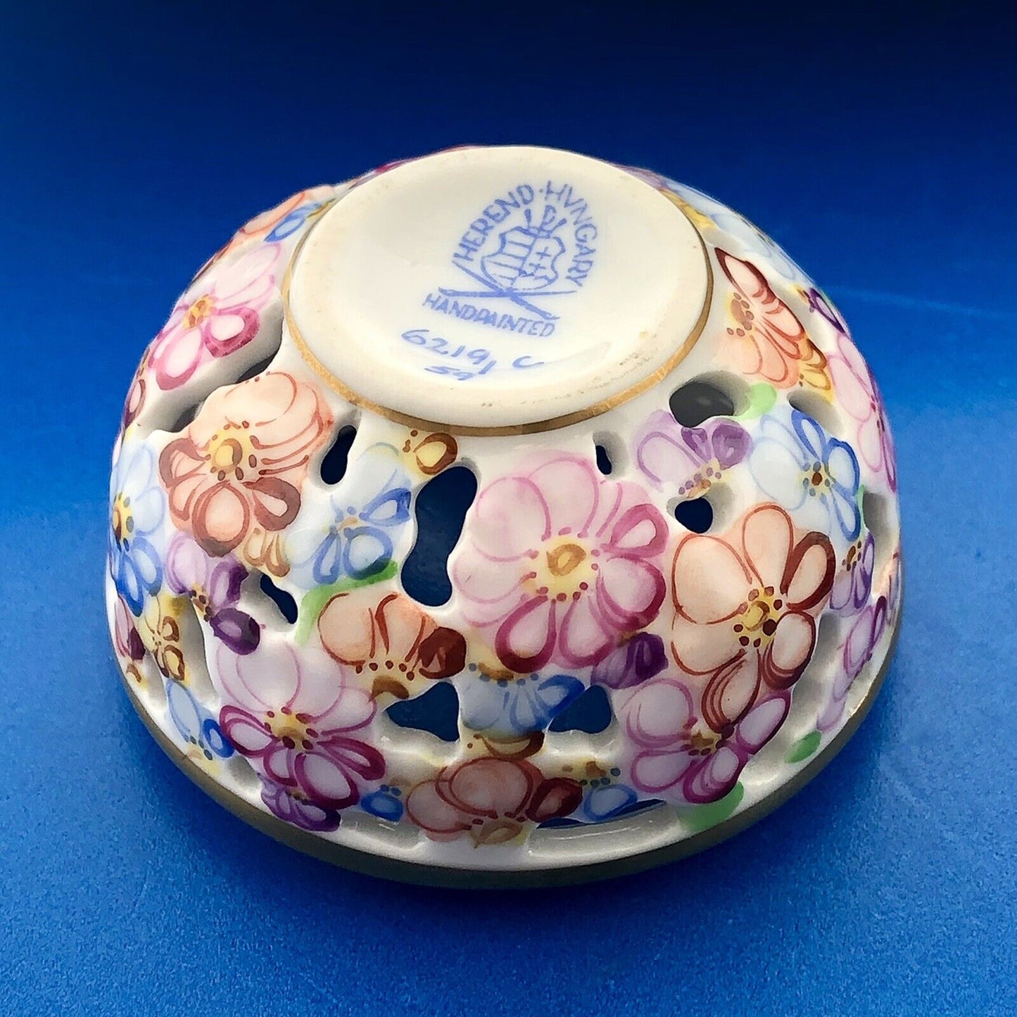Herend Hungary Floral Trinket Box Hungarian Flowers Hungarian