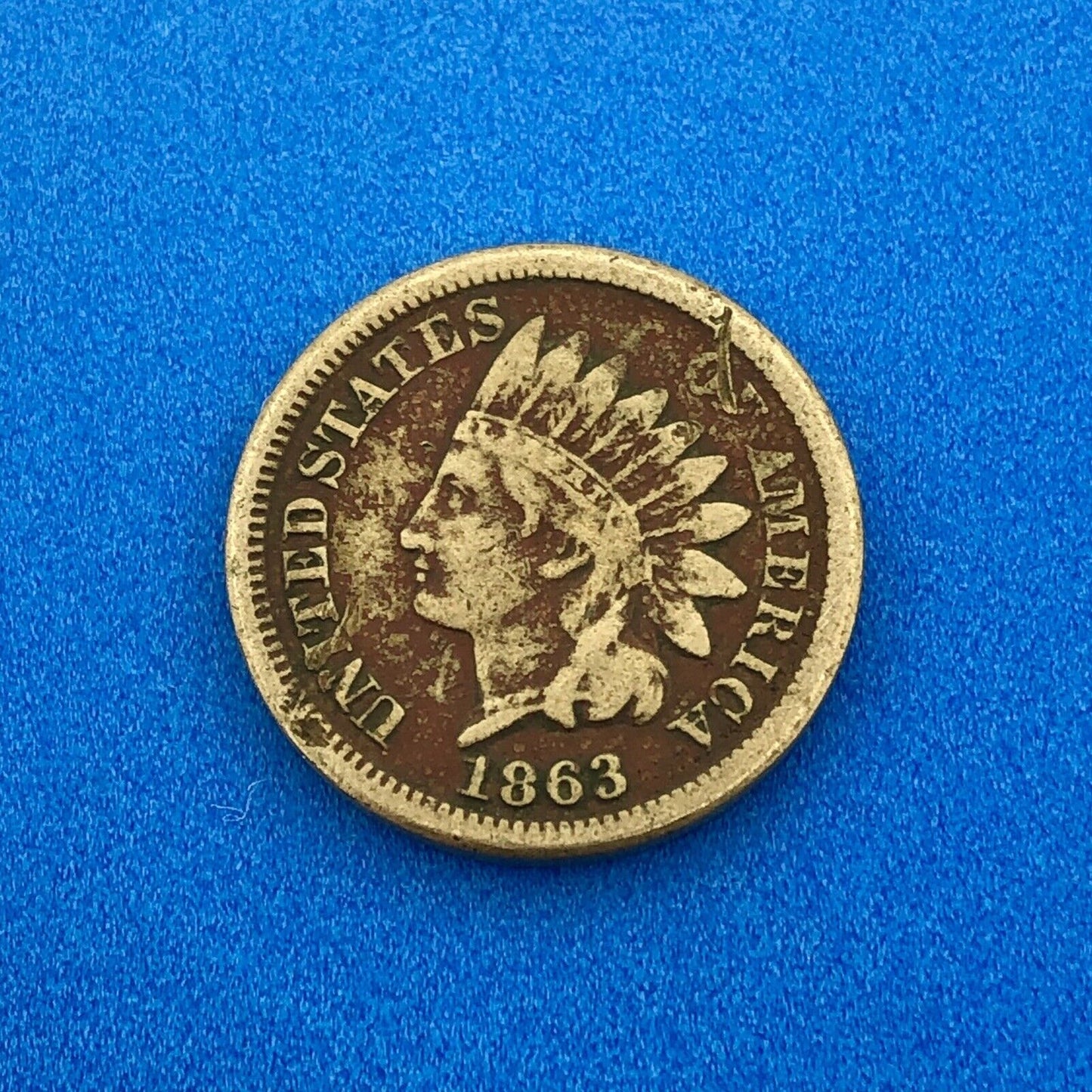 1863 P 1 Cent Indian Head Cent with Shield Better Key Date Copper-Nickel Coin