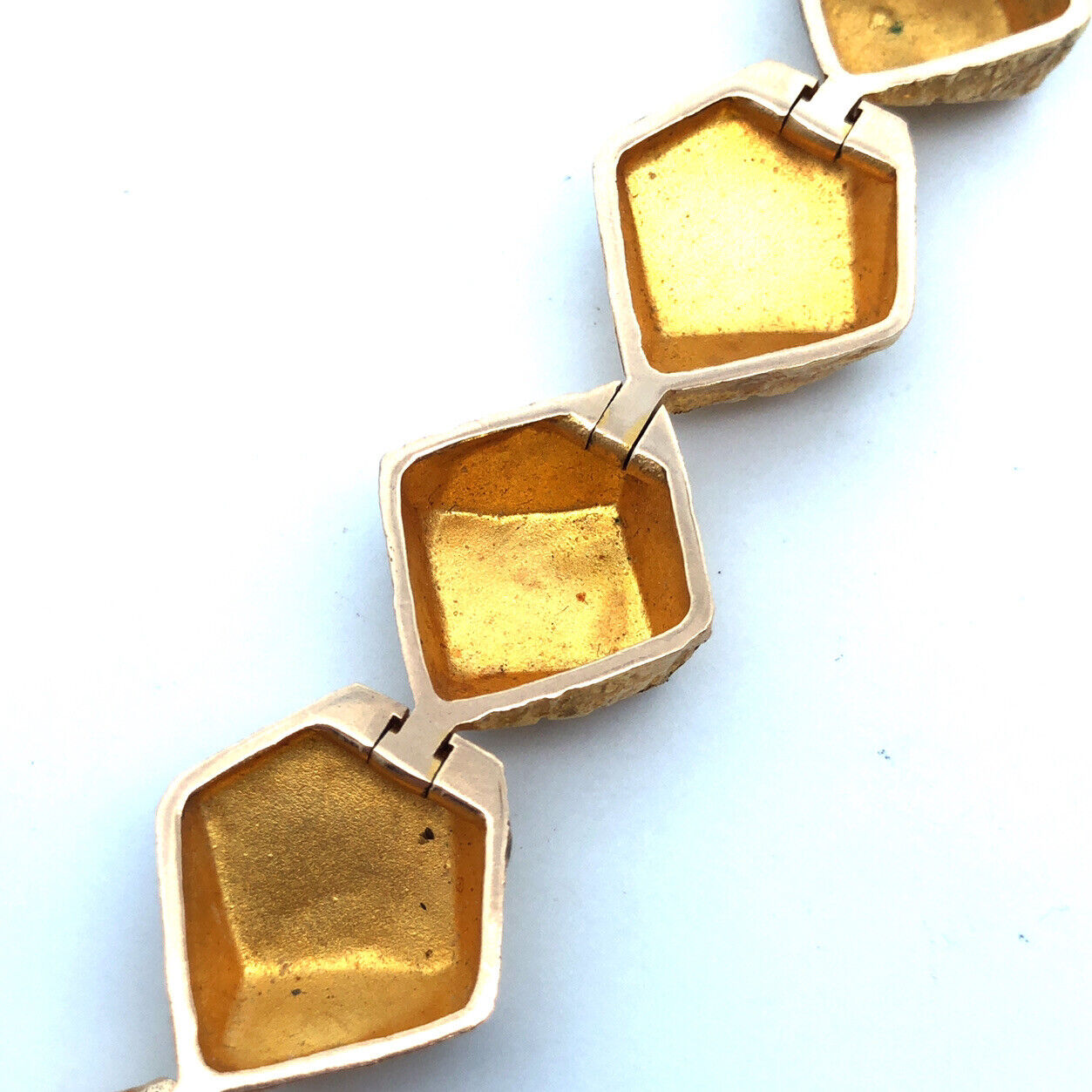 Bjorn Weckstrom Lapponia 14kYellow Gold Rapid Stones 1965 Modernist Bracelet