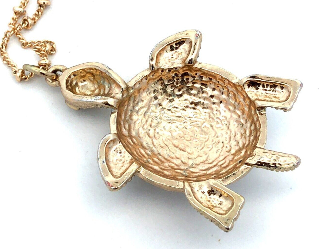 Lot Of Three Gold Tone Bronze Tone Fashion Estate Costume Necklaces