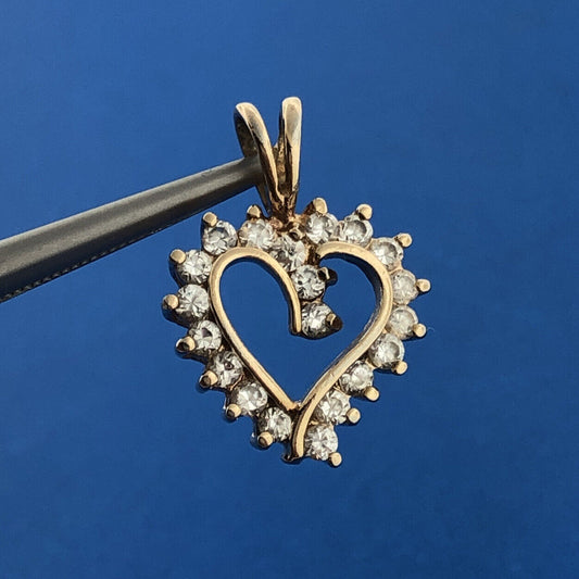 Designer 925 Sterling Silver Vermeil White Amethyst Heart Love Charm Pendant