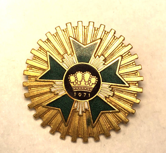 1971 Rex Mardi Gras Lady's Ducal Pin GoldTone New Orleans Krewe Favor W. Germany