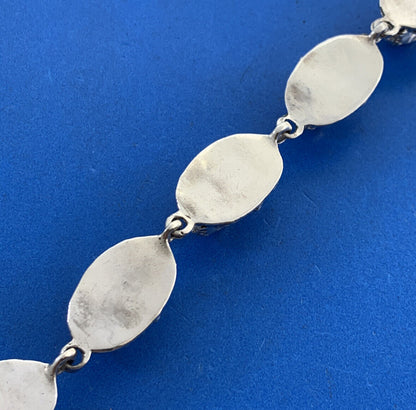 Vintage 925 Sterling Silver Rabbit In A Basket Peter Cottontail Toggle Bracelet