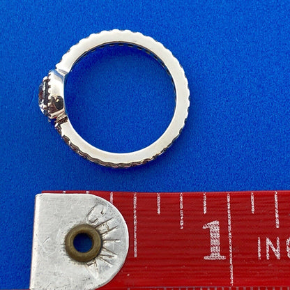 Authentic Pandora 925 Sterling Silver Cubic Zirconia CZ Round Sparkle Halo Ring