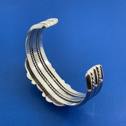 Designer REVE 925 Sterling Silver Turquoise Coral Statement Open Cuff Bracelet