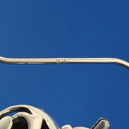 Silpada 925 Sterling Silver Open Scroll Balinese Style Ball Drop Dangle Earrings