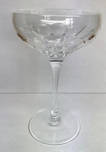 Vintage Waterford Tall Sherbet Champagne Pedestal Glass Elegant Bar Stemware