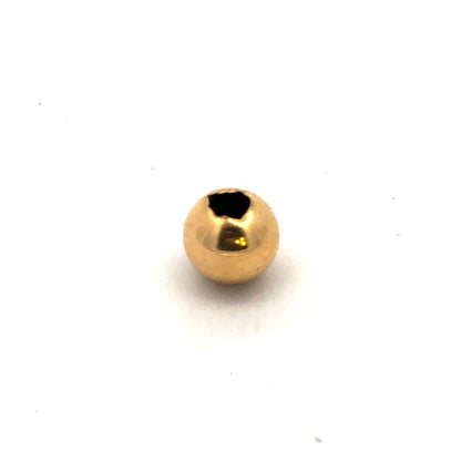 14K Yellow Gold Ball Bead Slide Bracelet Spacer Charm