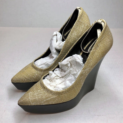 Burberry Prorsum Spring Check Leicester 140 Wedge Pumps Box Pouch Slightly Worn