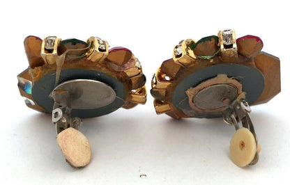 Fabulous Mardi Gras & Louisiana Gold Tone Rhinestone 7 Piece Jewelry Lot