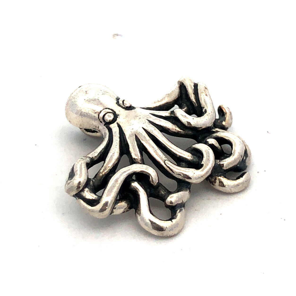 Designer Kabana 925 Sterling Silver Octopus Ocean Beach Sea Life Animal Pendant