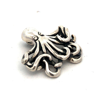 Designer Kabana 925 Sterling Silver Octopus Ocean Beach Sea Life Animal Pendant