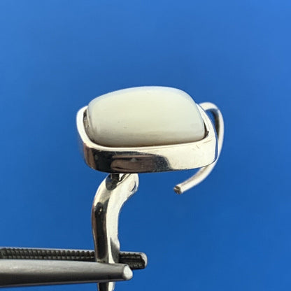 Designer 925 Sterling Silver Mother Of Pearl Square Dangle Drop Earrings