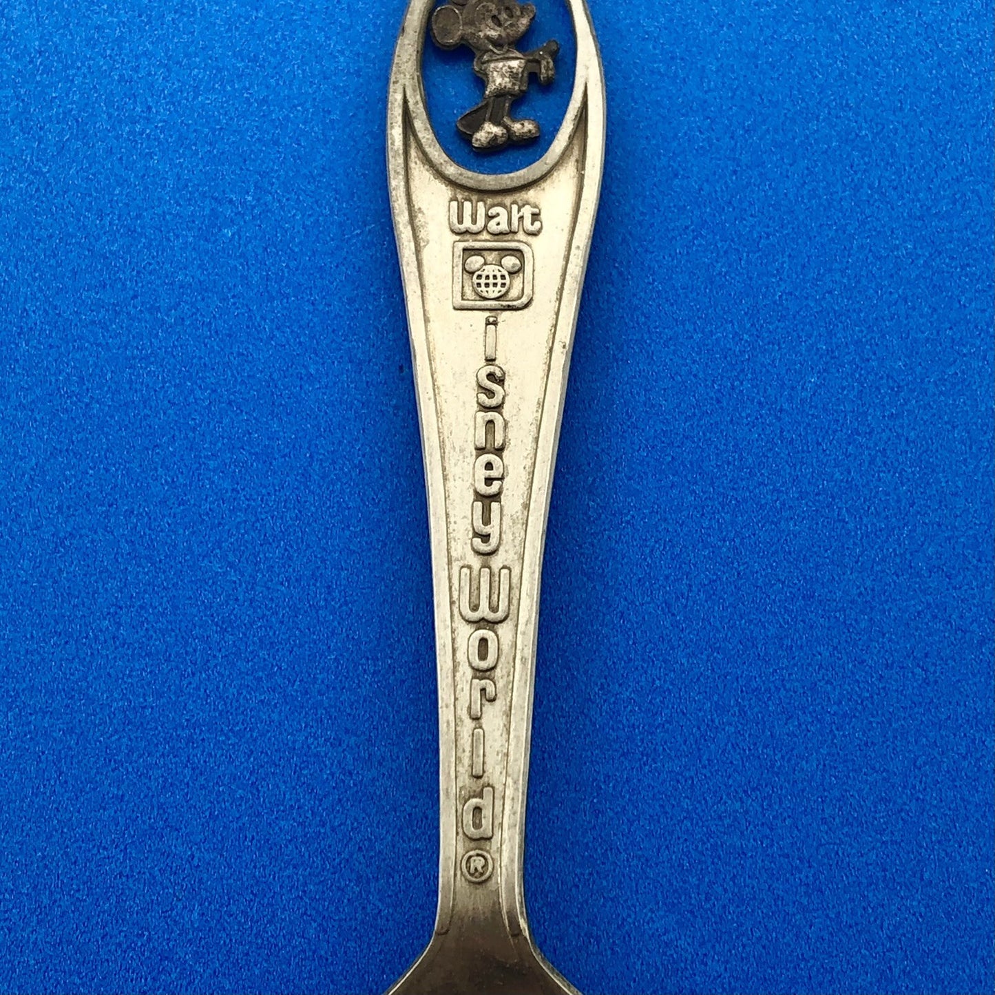 Vintage Silver Tone Walt Disney World Souvenir Spoon Mickey Mouse Dangle Charm