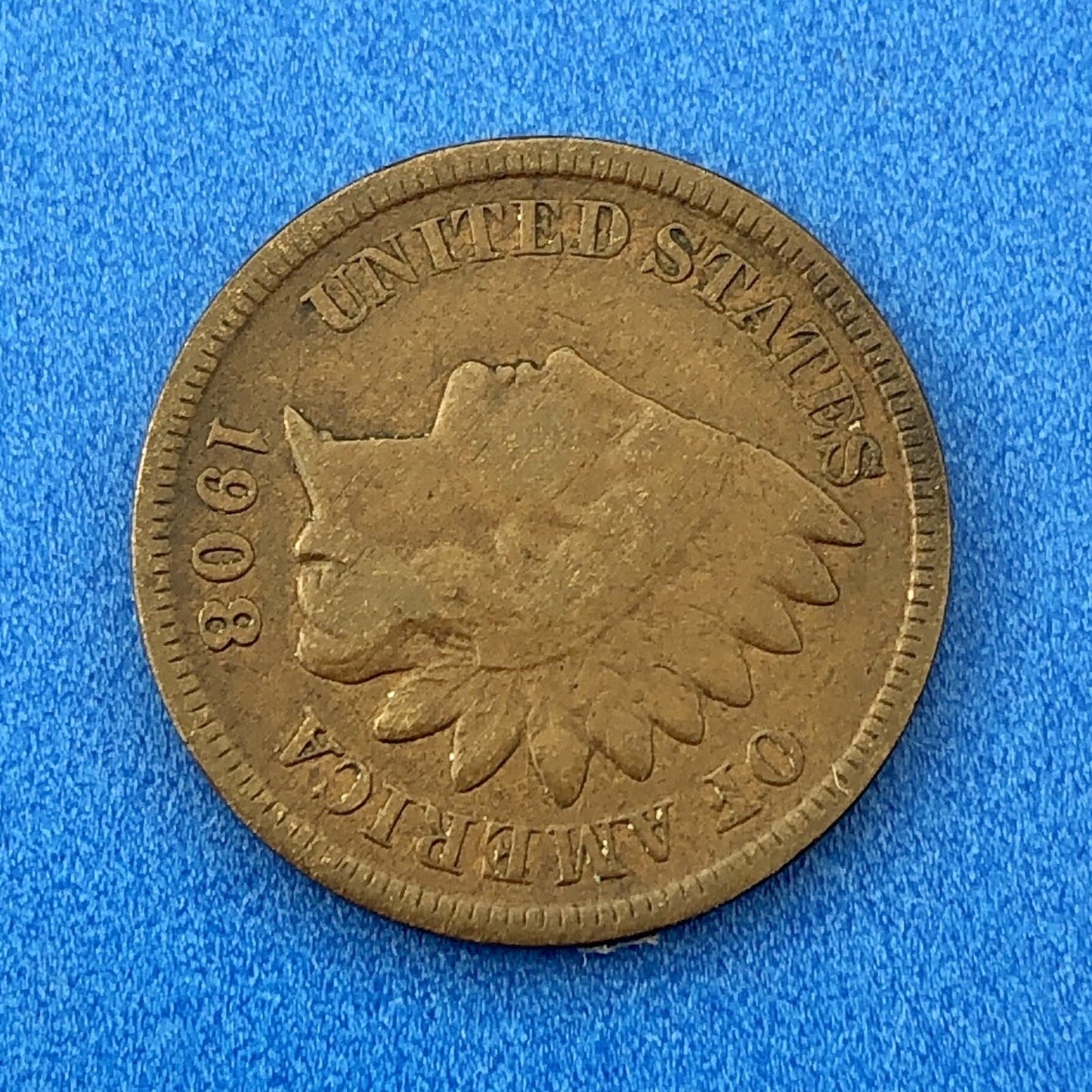 1908 S Indian Head One Cent Penny Type 3 Bronze Better Key San Francisco Coin