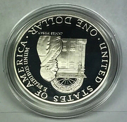 1992 W White House 200th Anniversary Commemorative Proof Silver Dollar OMP/COA