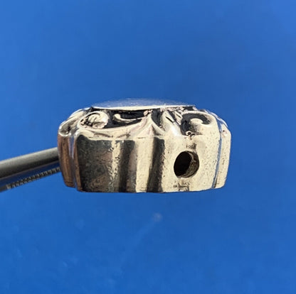 Vintage 925 Sterling Silver Engraveable Scroll Charm Bead Charm Or Pendant