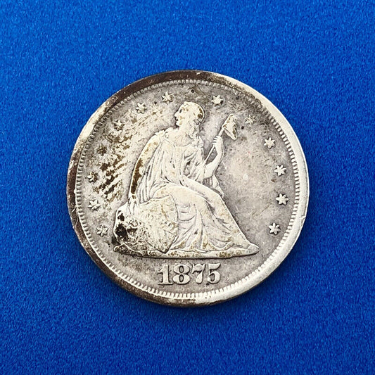 1875 S Silver Seated Liberty Twenty Cent Piece Better Key San Francisco Coin