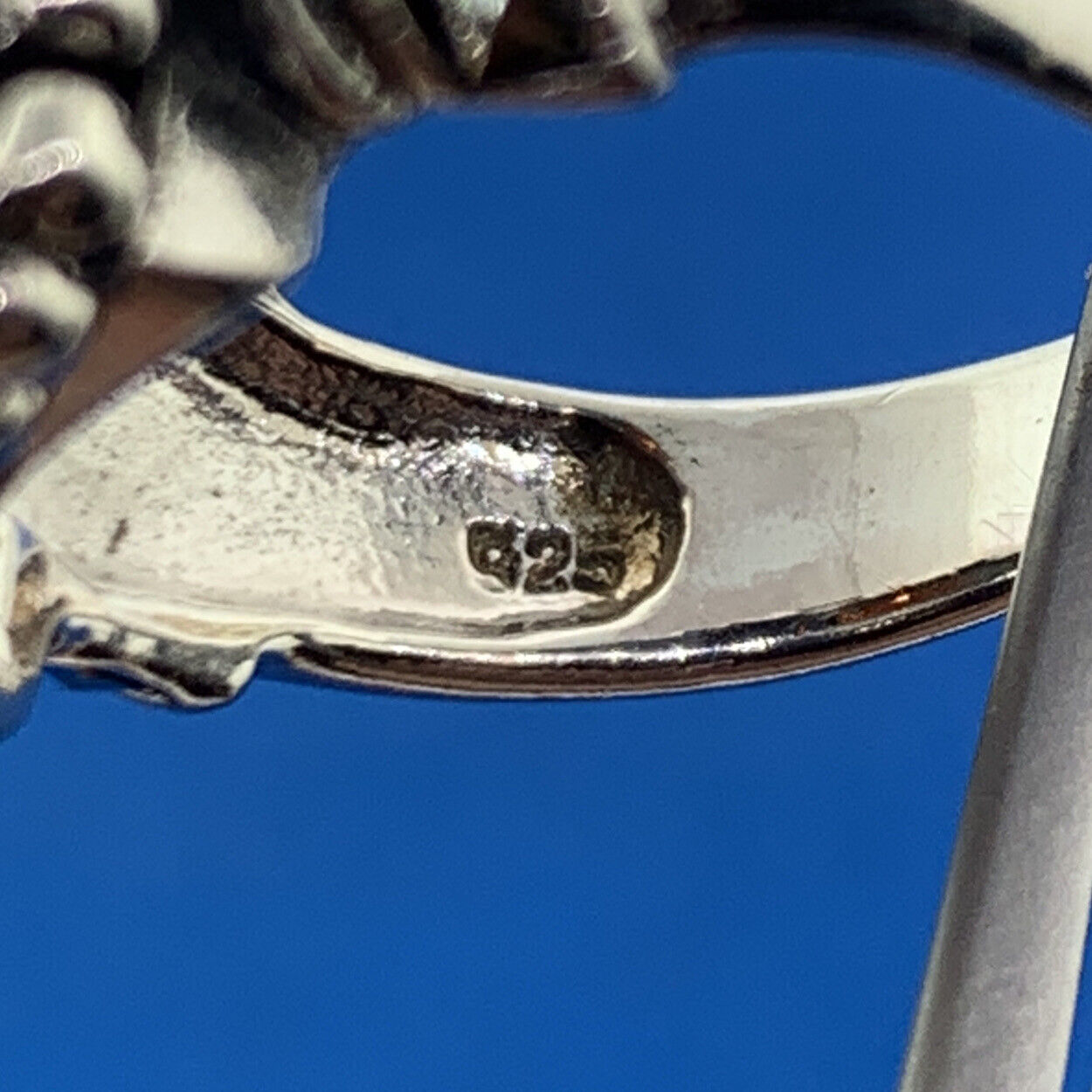 925 Sterling Silver Garnet Marcasite January Birthday Anniversary Ring