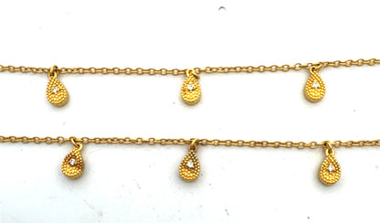 Freida Rothman 14K Gld Plt 925 Sterling Silver Cubic Zirconia Station Necklace