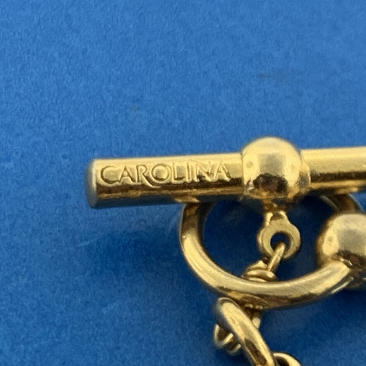 Vintage Carolina Herrara Gold Tone Aqua Blue Glass Drop Mix Match 3 Necklace Set