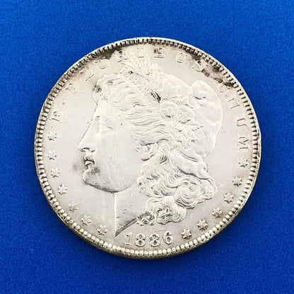 1886 P Morgan Silver Dollar Better Rare Key Philadelphia Mint Coin BU Details