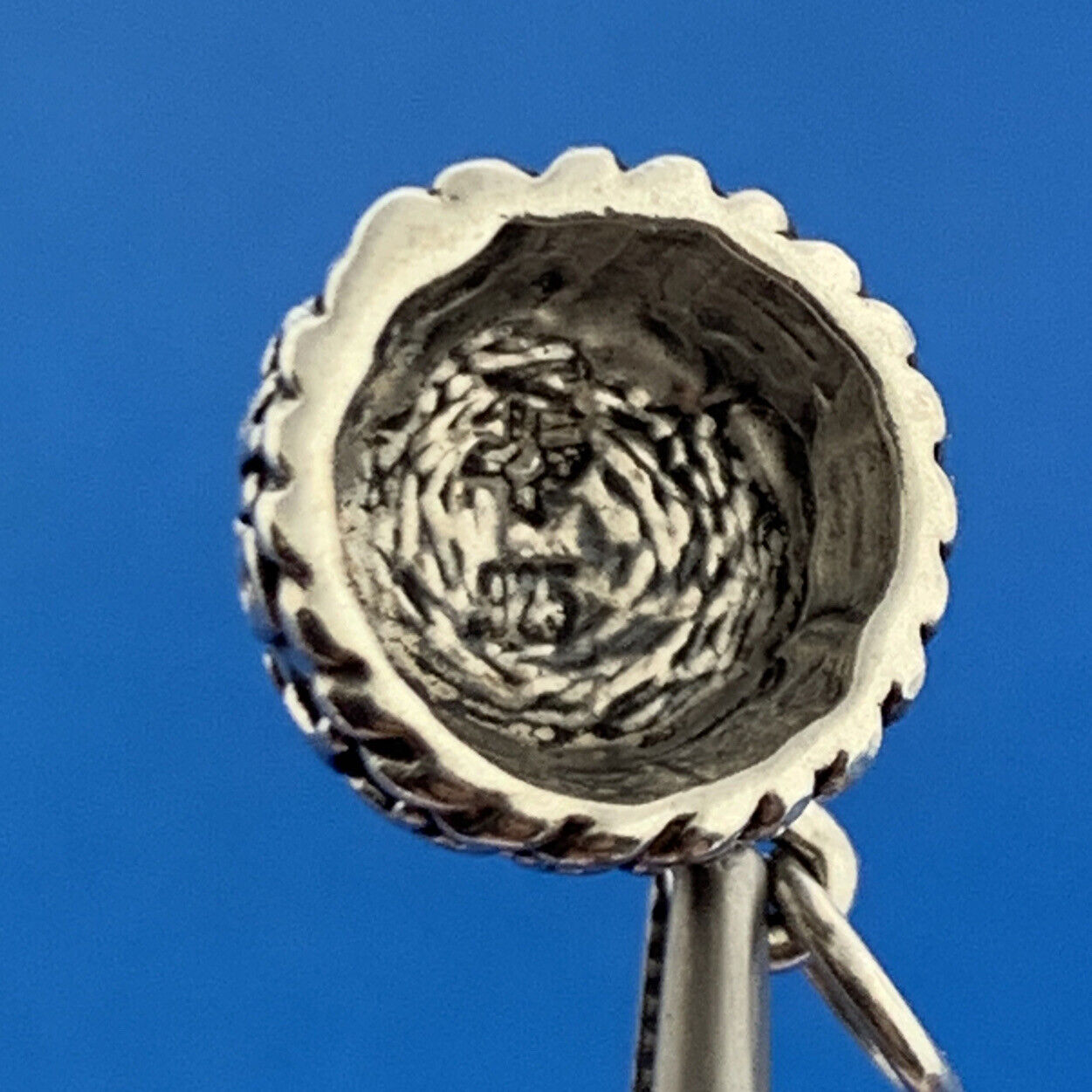 Estate 925 Sterling Silver Happy Birthday Cake Candles Bracelet Dangle Charm