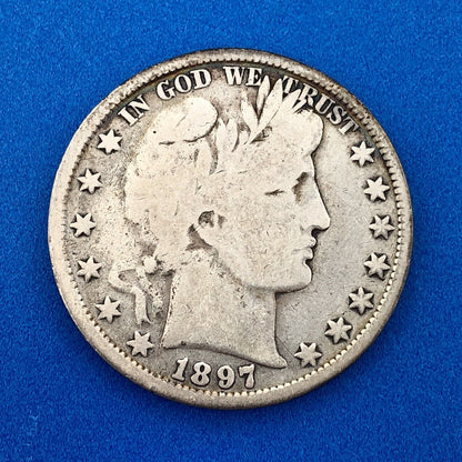 1897 P Silver Barber Half Dollar Better Key Date Philadelphia Coin Rare Scarce