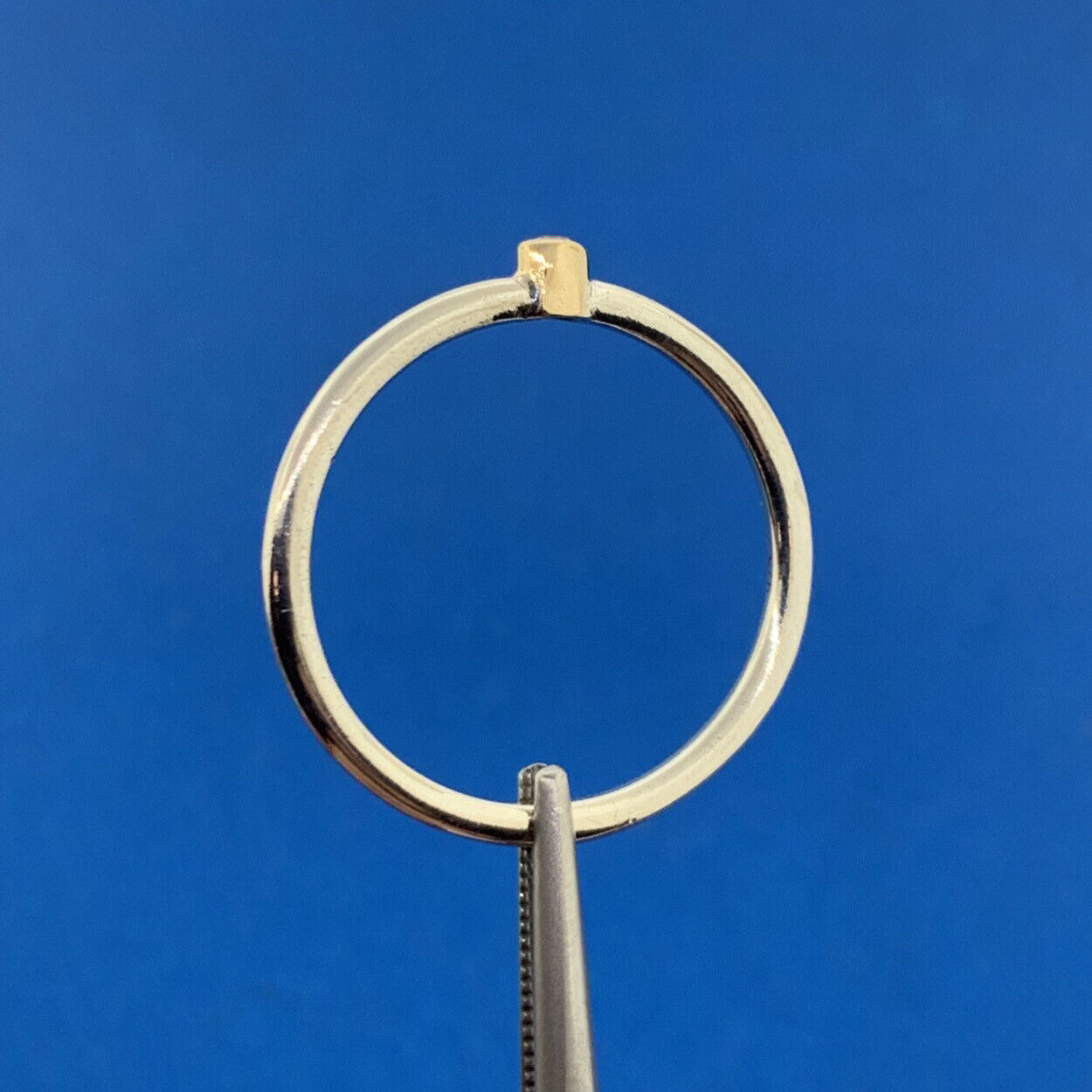 Sterling Silver 925 Diamond Solitaire Stackable Band Size 10.25 Ring