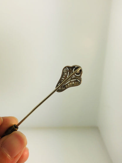 Vintage Art Deco Platinum Diamond Stick Pin .25tcw 1/4