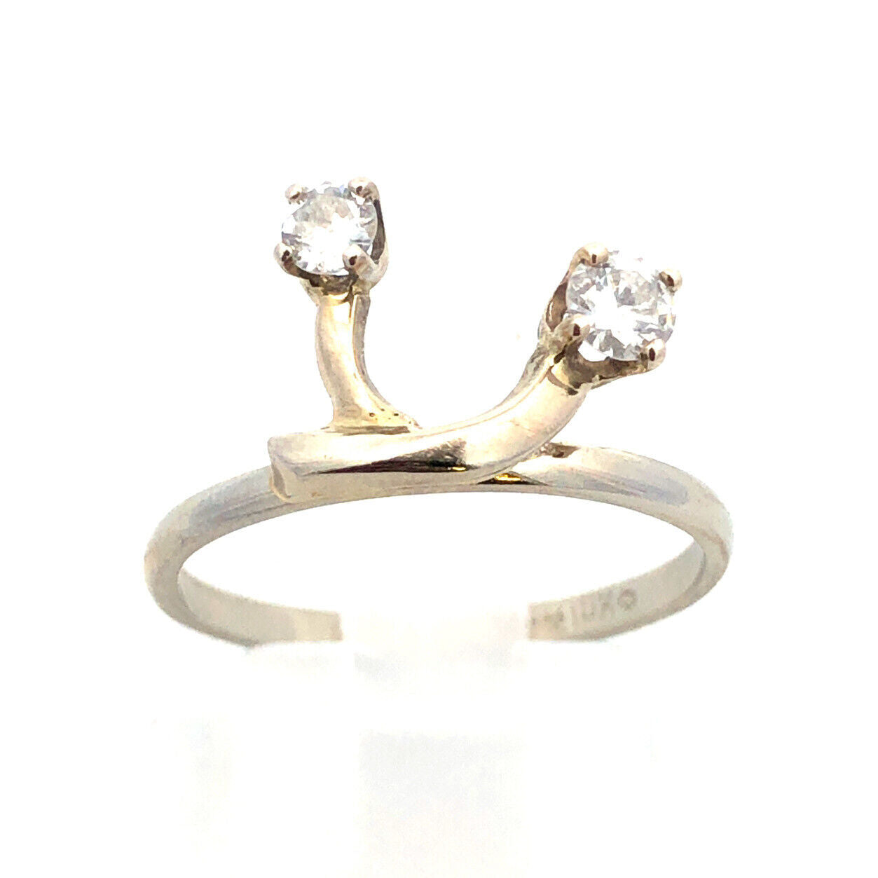 Designer Benchmark 14K Yellow Gold Round Diamond Anniversary Stacking Ring