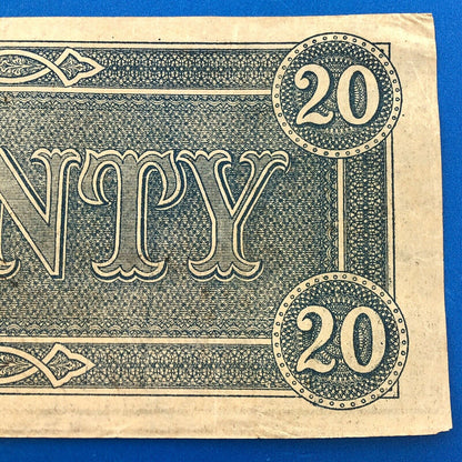 1864 $20 Twenty Dollars Confederate States of America CSA Last Issue T-67 Curren