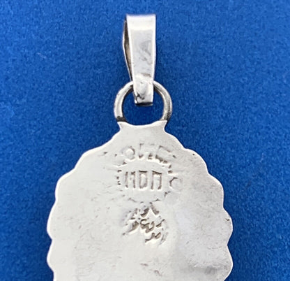 Vintage Taxco Mexico Artisan 925 Sterling Silver Abalone Doublet Oval Pendant