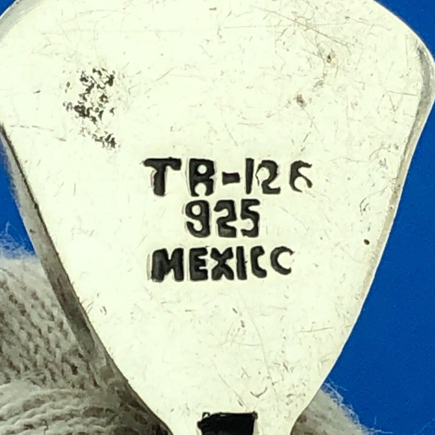 Estate Taxco TR-126 Sterling Silver 925 Oval Red Carnelian Triangle Drop Pendant