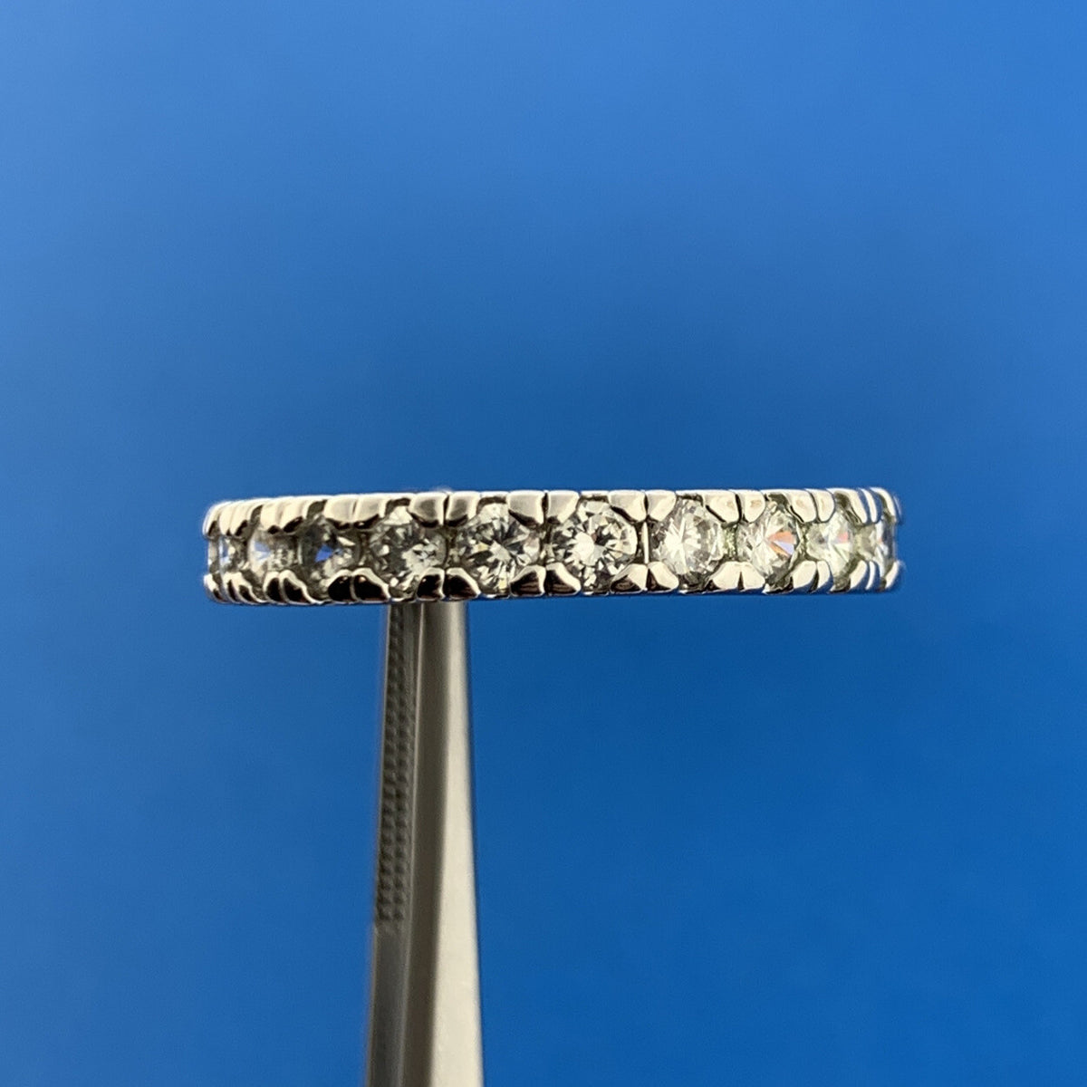 Sterling Silver 925 Cubic Zirconia CZ Infinity Eternity Anniversary Band Ring