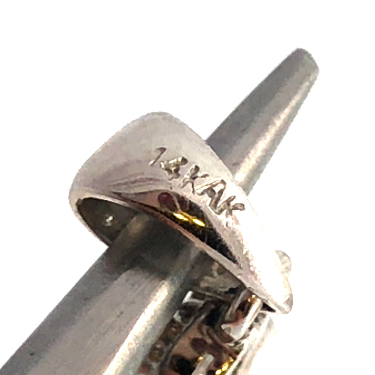 Designer 14K White Gold Diamond Encrusted Floral Religious Cross Pendant