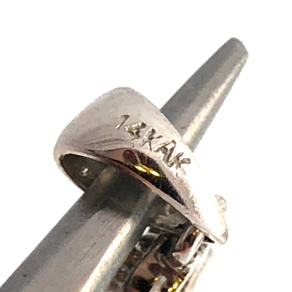 Designer 14K White Gold Diamond Encrusted Floral Religious Cross Pendant