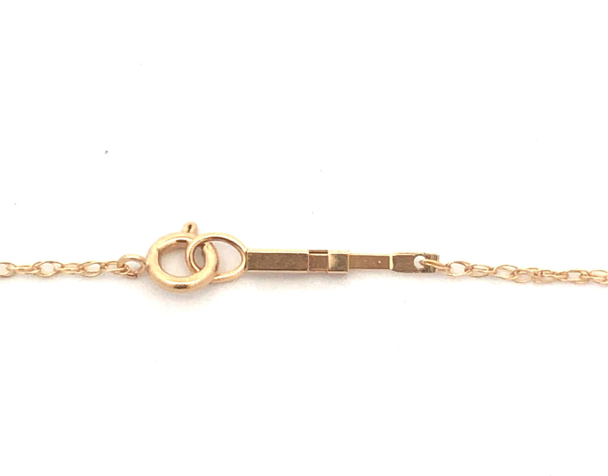 Designer 14K Yellow Gold White Mocha Diamond Pendant Necklace
