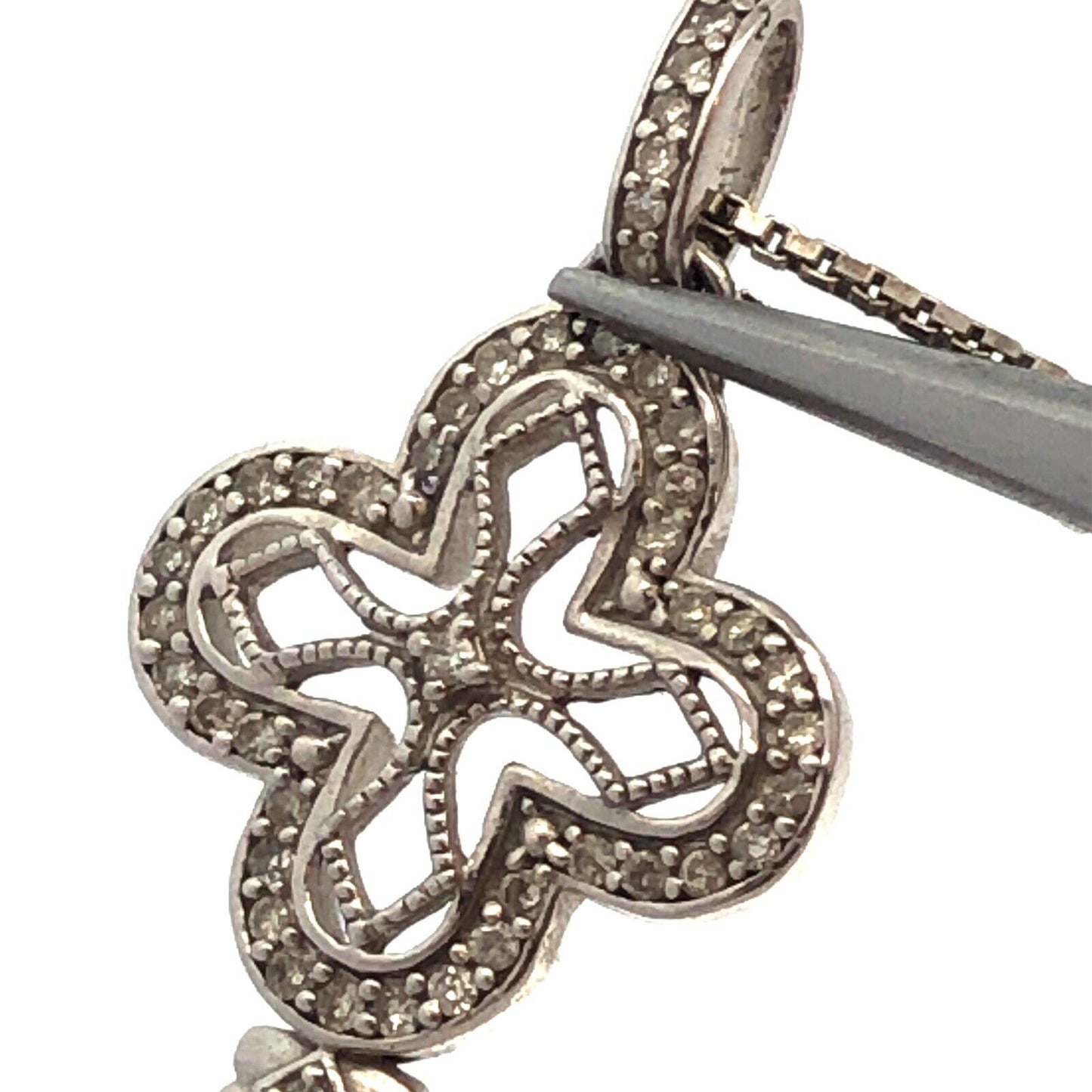 Designer 925 Sterling Silver Diamond Key To My Heart Pendant Necklace