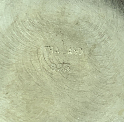 Vintage 925 Sterling Silver Floral Vine Scroll Round Locket Pendant