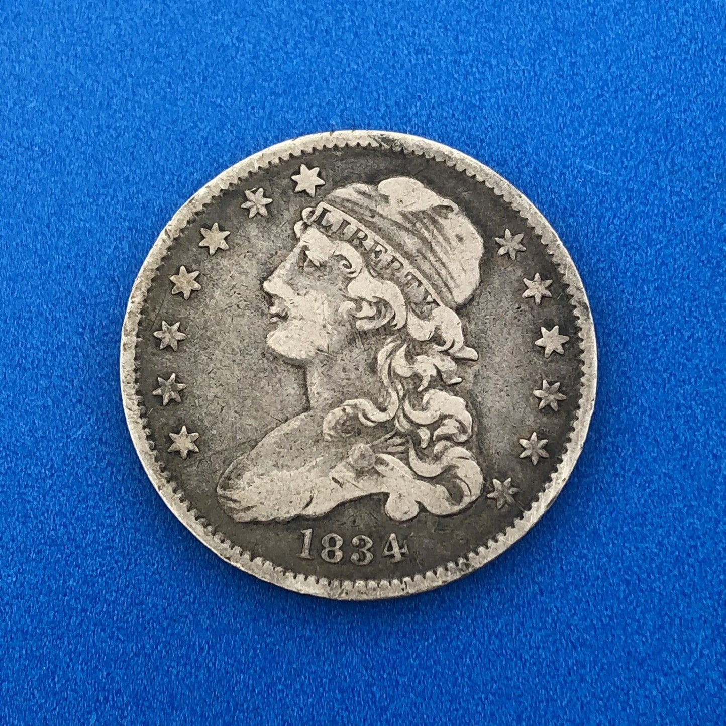 1834 Capped Bust Quarter Dollar Type Two 25 Cents Early American Coinage Nice