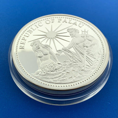 1994 Republic Palau $20 5 Oz Silver Independence Colorized Proof Coin Low Mntg