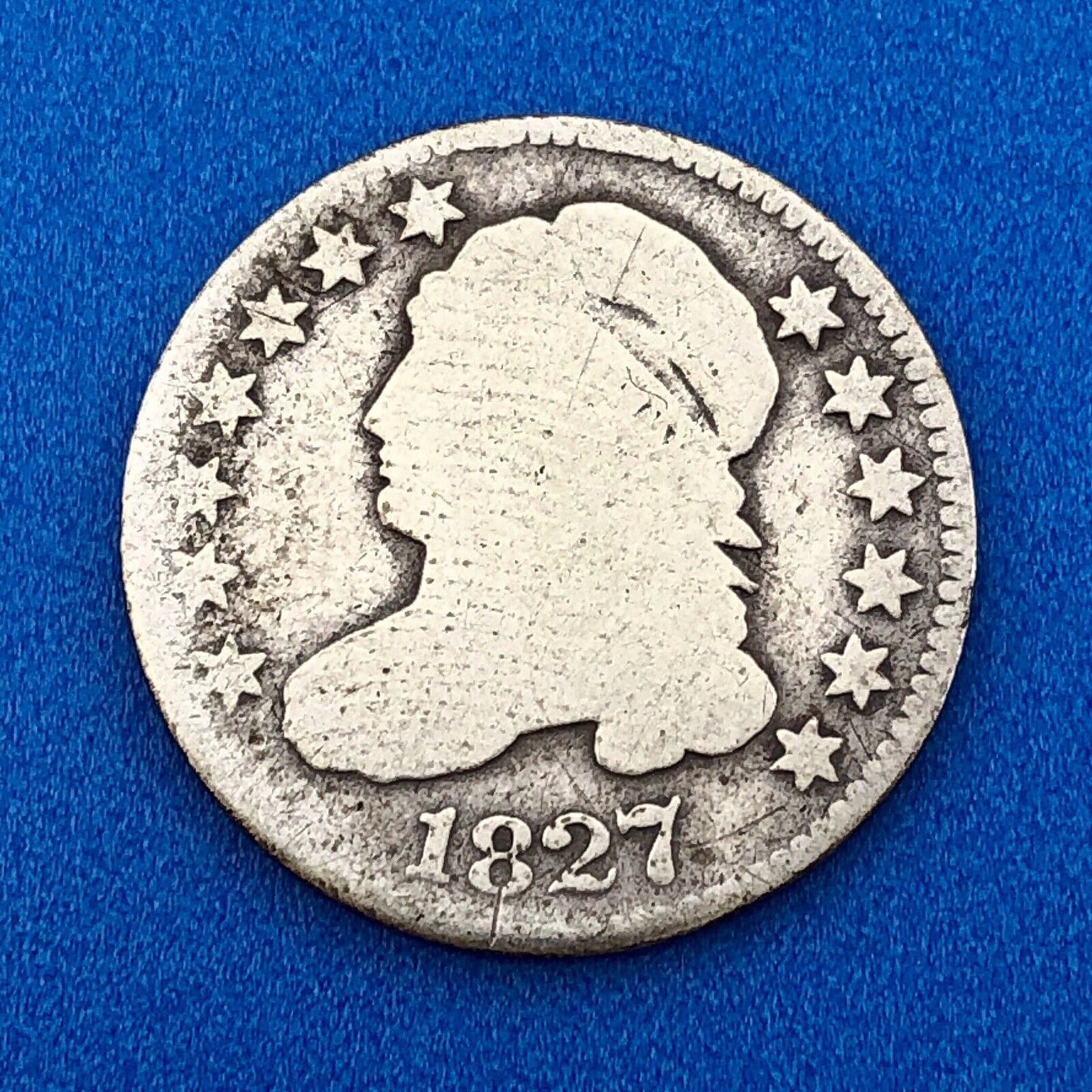 1827 P Silver Capped Bust Dime Type 1 Better Key Early Philadelphia Mint Coin