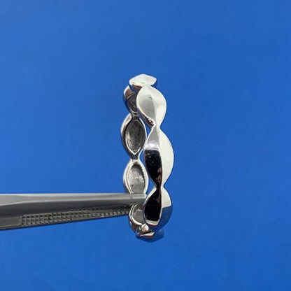 Designer 925 Sterling Silver Textured Polished Wedding Band Ring