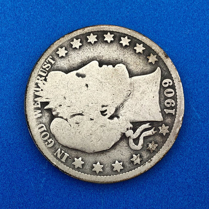 1909 P Silver Barber Half Dollar Better Key Date Philadelphia Coin Rare Scarce