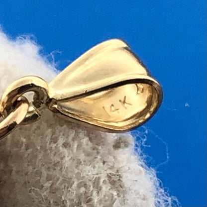 14K Yellow Gold Black Pearl Drop Pendant