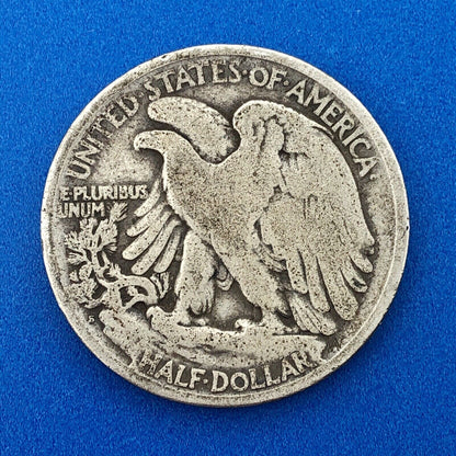 1917 S Reverse Silver Walking Liberty Half Dollar 50c Better Key San Fran Coin