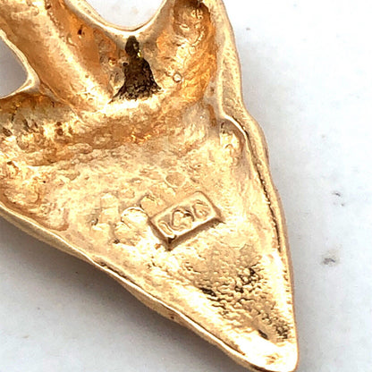 Estate 14K Yellow Gold Arrow Head Pendant